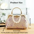 thumbnail image 7 of Pearl Evening Bag for Women Vintage Embroidered Floral Clutch Purse Evening Handbag Shoulder Crossbody Bags, 7 of 7