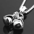 thumbnail image 6 of QQTDFG New Stainless Steel Chain Boxing Glove Pendant Rocky Necklace Silver/Gold/Black-Silver, 6 of 7