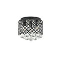 thumbnail image 7 of Living District Tully 3-Light Mid-Century Metal Flush Mount in Matte Black/Clear, 7 of 7