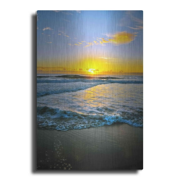 Luxe Metal Art 'Twin Waters Down' by Tracie Louise, Metal Wall Art, 16"x24"