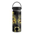 thumbnail image 1 of Skin Decal Wrap Compatible With Hydro Flask 18 oz. Wide Mouth Sticker Design Neon Wolf, 1 of 4