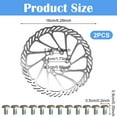 thumbnail image 2 of Bicycle disc brake disc 160mm, 2-pack stainless steel bicycle rotor with 12 screws, suitable for most bicycles, road bikes, mountain bikes, BMX mountain bikes (160mm), 2 of 7