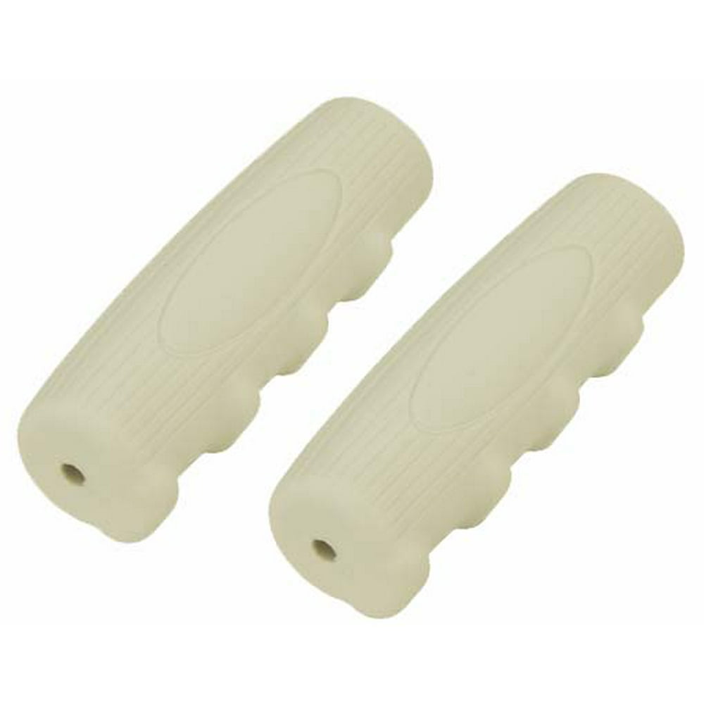 white bicycle grips