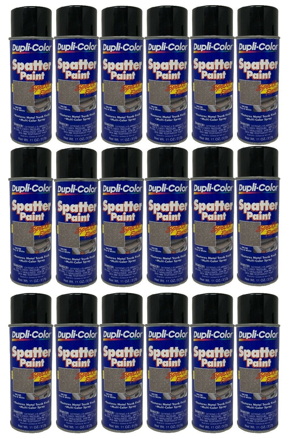 Duplicolor (18 Pack) DM100 Gray & White Trunk Spatter Paint Speckle