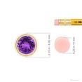 thumbnail image 5 of Angara Necklace - Natural Round 1.15 ct Amethyst Solitaire Pendant Necklace in 14K Yellow Gold for Women (Size-7mm) | February Birthstone, Birthday, Anniversary, Christmas, Jewelry Gift for Women, 5 of 10