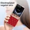 thumbnail image 3 of for Samsung Galaxy Z Flip 7 Case Hinge Protection with Finger Ring Holder, Premium PU Leather Hybrid PC All-Inclusive Diamond Bling Phone Case for Samsung Galaxy Z Flip 7 5G, Red, 3 of 5