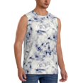thumbnail image 2 of Pofeuu Indigo Tie Dye Print Men's Muscle T-Shirt, Sleeveless, Muscle Tank, Classic Muscle Tee Top For Men Casual Sleeveless Muscle T-Shirt Trendy Clothes-XX-Large, 2 of 7
