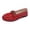 Red, variant on Dweltoz Women's Leather Penny Loafers Business Casual Comfort Walking Flats Lightweight Slip-Ons Retro Flat Shoes,Black 43