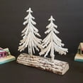 thumbnail image 6 of Christmas Tree 13.39inch Artificial Christmas Trees Mini Sisal Snow Frost Trees with Wooden Base European Style White Desktop Christmas Tree for Christmas Party Home Table Craft Decorations, 6 of 7