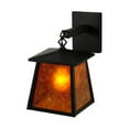 thumbnail image 3 of Meyda 141863 7 in. Seneca 1 Light Hanging Wall Sconce, Black & Amber Mica, 3 of 4