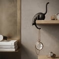 thumbnail image 6 of Cat Shelf Hook with Lantern Cat with Lantern Shelf Decor Rustic Farmhouse Wall Hanging Accent Gothic Cat Decor Playful Whimsical Black Cat Art Entryway Wall Hook All Room Accessories Cat Lover Gift, 6 of 7
