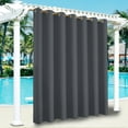thumbnail image 3 of LiveGo Blackout Outdoor Patio Curtains - Weatherproof, Sun Blocking, UV and Fade Resistant Cabana Grommet Top Curtains for Gazebo, Front Porch, Pergola, Yard, 52*94 in, 2 Panel, Dark gray, 3 of 15