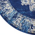 thumbnail image 3 of Nourison Home Grafix GRF14, 8' x Round, Navy Blue, 3 of 9