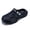 Black, variant on Men's Hollow Out Clogs Closed Toe Comfortable Orthopedic Sandal with Arch Support Breathable Backless Walking Shoes Gray Size 11