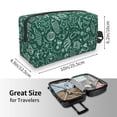 thumbnail image 4 of Goofa Green Christmas Printed Toiletry Bag with Handle,Large Capacity Travel Makeup Cosmetic Bag for Women, Carry on Airport Airline Compliant Bag, 4 of 9