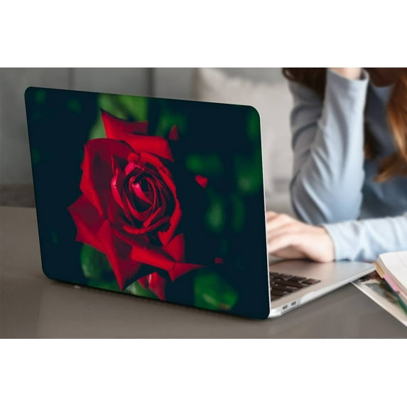 KSK KAISHEK Hard Shell Case Cover Compatible with MacBook Air 13.6"( Retina Display Touch ID, 2022.0) + Black Keyboard Cover Model A2681, Type C Rose series 0609