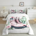thumbnail image 2 of Manfei Southwest Cowgirls Boots King Size Comforter Sets,Desert Cactus Bedding Comforter Set,Pink Rustic Floral Bedding Set,Super Cozy Room Decor Reversible,3pcs, 2 of 8
