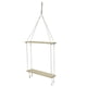 thumbnail image 1 of Estante para colgar en la pared de macramé, estantes de pared con cuerda tejida hecha a mano, para cocina, baño, almacenamiento en el hogar, estante flotante de pared para plantas de interior, 1 of 5