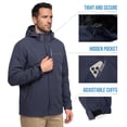 thumbnail image 3 of GENTS BLISS Mens Rain Jackets Lightweight Waterproof Breathable Jackets for Men with Hood Windproof Outdoor Men Raincoat for Hiking Cycling Travel, 3 of 8
