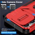 thumbnail image 5 of Funda para GANGXUN iPhone 13 Pro Max - Soporte metálico, Función magnética, Rojo, 5 of 5
