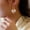 Soft pink shimmering ------ diamond shape, variant on Soft pink shimmering pearl earrings, electroplated gold zircon ear cuffs, long earrings, versatile and elegant earrings.