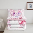 thumbnail image 5 of Erosebridal Princess Bowknot Comforter Set Full,Pink Axolotl Bow Bedding Set,Lovely Bow Down Comforter,Cartoon Animal Reversible Bed Set with 2 Pillowcases Lightweight, 5 of 7