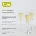thumbnail image 3 of True Stemmed Champagne Flutes for Outdoor, Home Bar Gifts, 5.75 oz Set of 6, 3 of 8