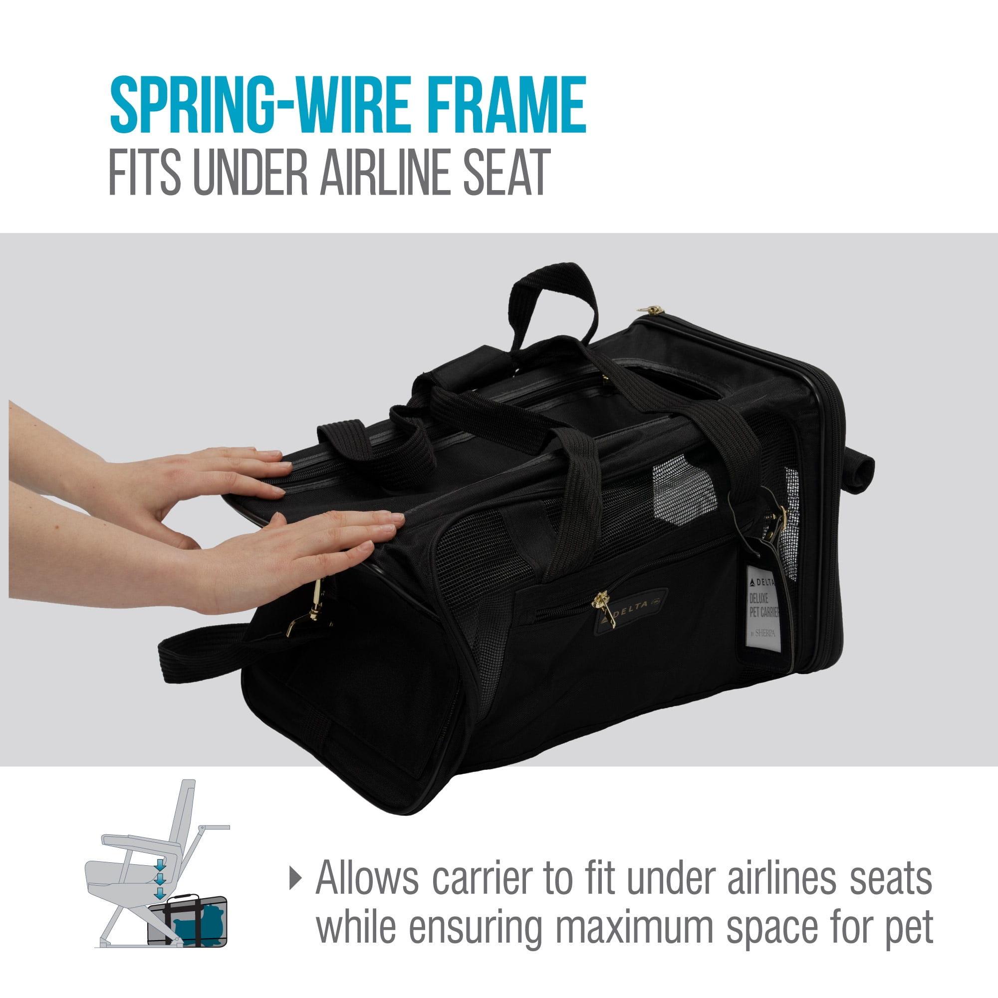 Delta deluxe pet top carrier by sherpa