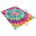 thumbnail image 4 of Rainbow Tie Dye Mandala Pattern Blanket,Comfortable Soft Lamb Wool Throw Blanket,All Season,Warm Lightweight Blankets for Sofa Bed Couch Living Room Chair,40"x50", 4 of 4