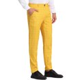 thumbnail image 5 of INSPIRE CHIC Men's Dress Plaid Printed Business Checked Pants 32 Yellow, 5 of 7