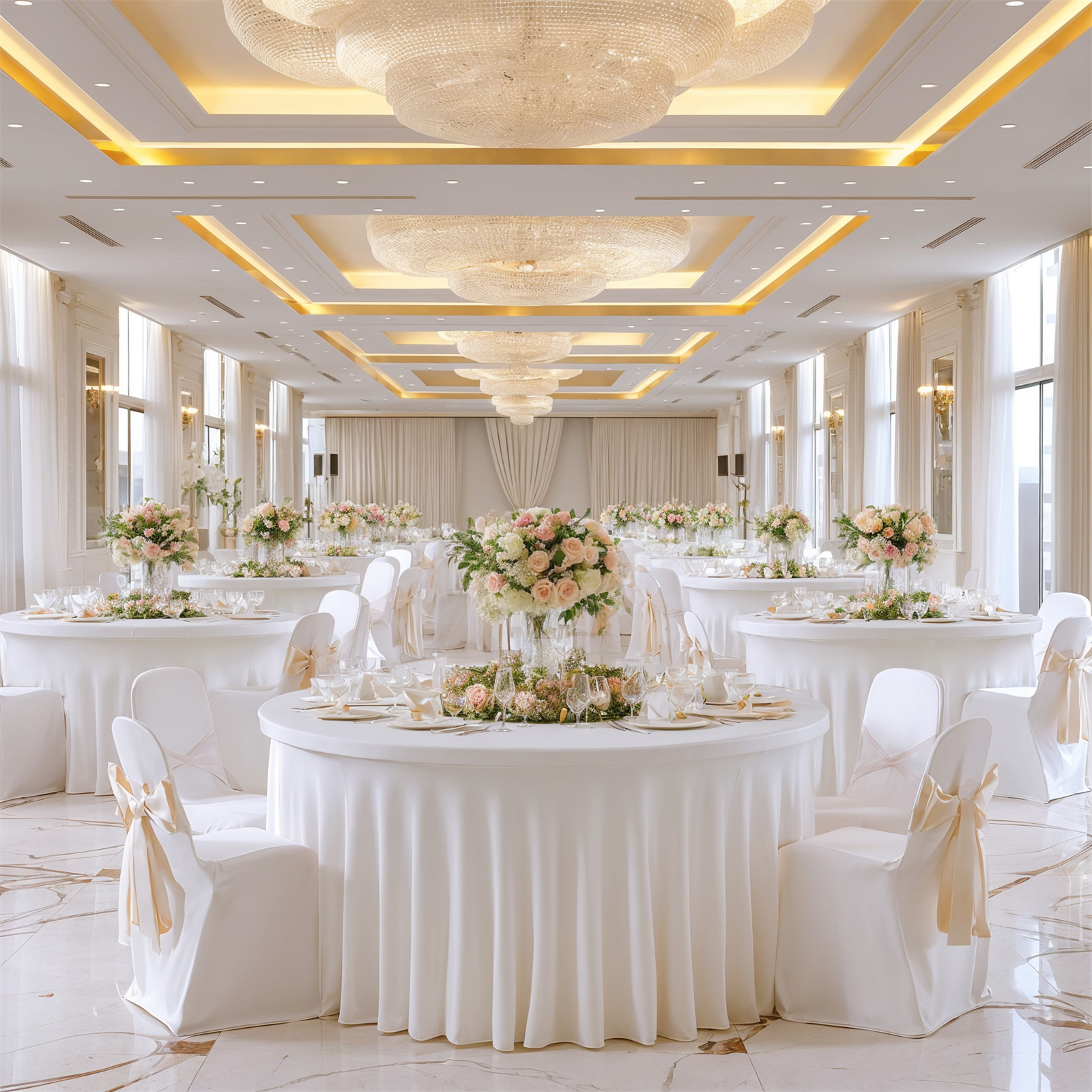 Fitable Lot De 6 Nappes Rondes De 177,8 Cm – Réutilisables Et