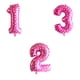 thumbnail image 3 of Globos de aluminio con forma de número digital de plata y oro rosa de gran tamaño de 16/32/40 pulgadas para decoración de fiestas de cumpleaños de adultos y niños, 3 of 5