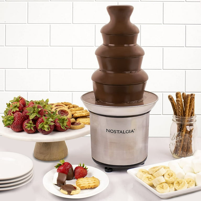 Nostalgia CFF986 4-Tier 2-Lb. Stainless Steel Chocolate