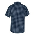 thumbnail image 6 of Tauxra Men's Checkered Button Down Shirt, Short Sleeve Casual Lapel Top, Modern Slim with Chest Pocket, Versatile for Business, Work, Date, Vacation, Breathable and Wrinkle, 6 of 7