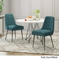 thumbnail image 2 of Ella Modern Fabric Dining Chairs (Set of 2), Teal, 2 of 4