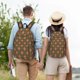 thumbnail image 4 of Disketp Green and Squares print Canvas Backpack Lightweight Travel Daypack Student Rucksack Laptop Backpack-Small, 4 of 5