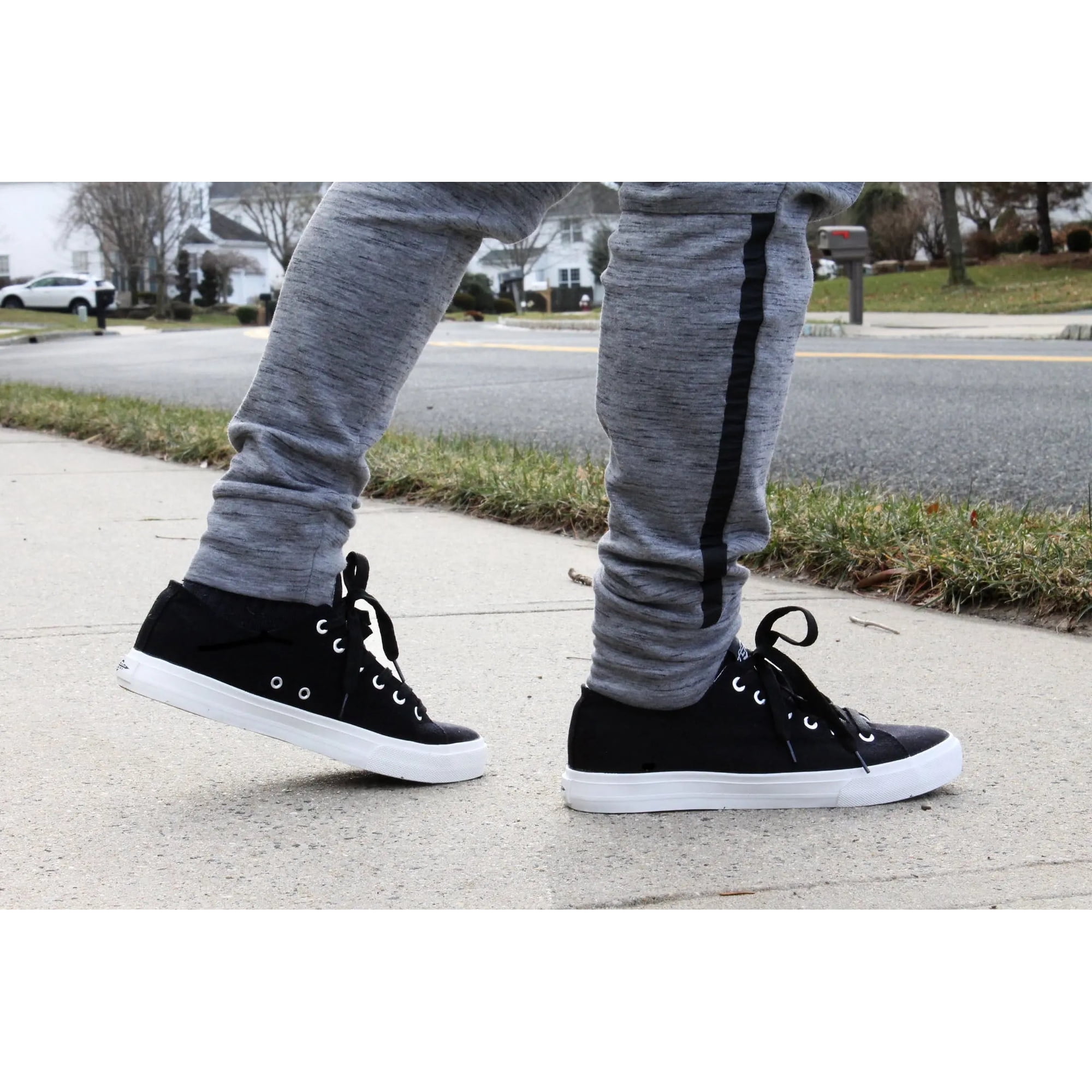Fear0 NJ Retro Black/White Skateboard Canvas Shoes Sneakers Men Size