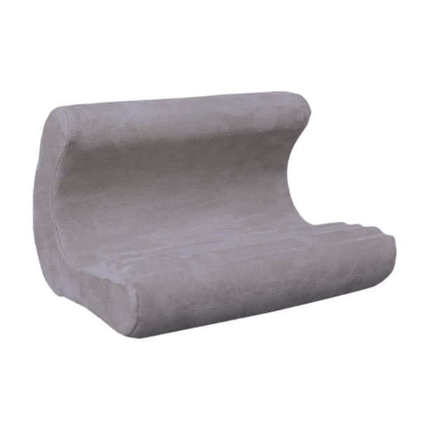 Soporte de almohada para tableta con bolsillos de almacenamiento, soporte para tableta suave y ligero, cómodo, soporte para teléfono para escritorio Gris