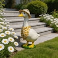 thumbnail image 6 of Porch Goose Outfits 2-Piece Summer Daisy Set with Straw Hat and Floral Bandana Fits 19 and 23 Inch Statues for Spring Summer Front Porch Decor 2 Colors Available, 6 of 9