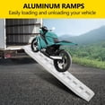 thumbnail image 3 of EDTara Folding Straight Aluminum Ramps, 750 Lbs Capacity With Treads, 2 Pack Portable Ramp for Motorcycles, Atvs, Lawn Mowers, and Trucks, 3 of 6