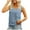 Blue, variant on Women's Casual Solid Color Knitting Pocket Camisole Round-Neck Fashion Tank Tops Blue,L