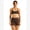 Brown, variant on IBTOM CASTLE Double Layer Workout Sets for Women 2 Piece Sports Bra High Waist Biker Shorts with Pocket Yoga Pialtes Outfits S Blue