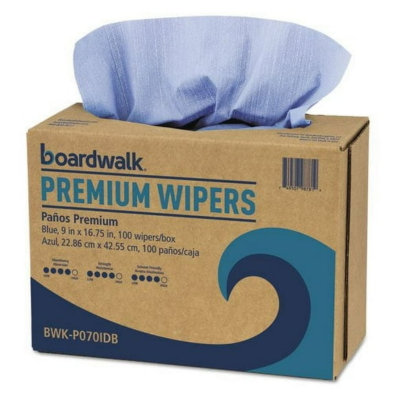 Hydrospun Wipers Blue, 9 x 16.75, 100 Wipes/Box, 10 Boxes/Carton