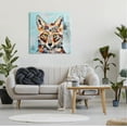 thumbnail image 2 of Urban Fox Brushed Splatter Animals & Insects Painting Gallery Wrapped Canvas Print Wall Art, 2 of 7