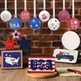 thumbnail image 6 of JeashCHAT 24 Pcs 4th of July Tree Balls Ornaments 1.18 inch Memorial Day Independence Day Decorations Red White Blue Patriotic Ornaments Holiday Party Home Decor, 6 of 6