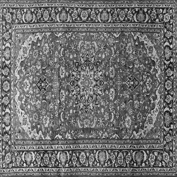 Ahgly Company Indoor Square Persian Gray Traditional Area Rugs, 8' Square