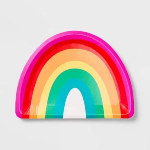 10ct Rainbow Shaped Snack Plates - Spritz