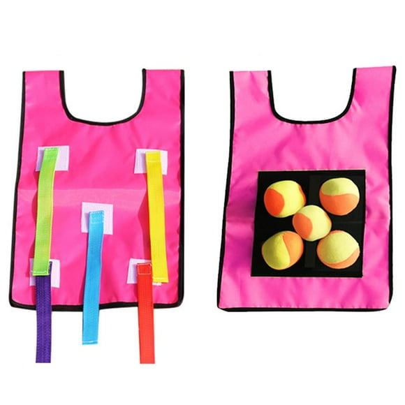 yingyy Random Color Dodgeball Sticky Vest Outdoor Throwing Game with Balls for Kids Children Outdoor Activity Game