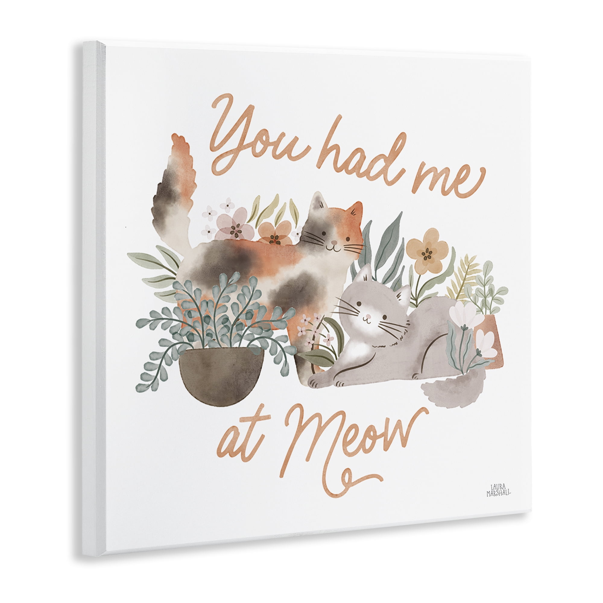 Stupell Industries Meow Garden Friends Animals & Insects Painting Unframed Art Print Wall Art, 12 x 12