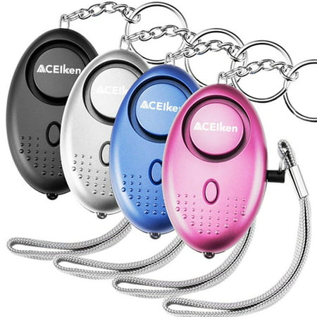 ACEIken Personal Alarm,Button Activated 130 DB Safety Sound Emergency Security Alarm Keychain Best Gift for Women(4